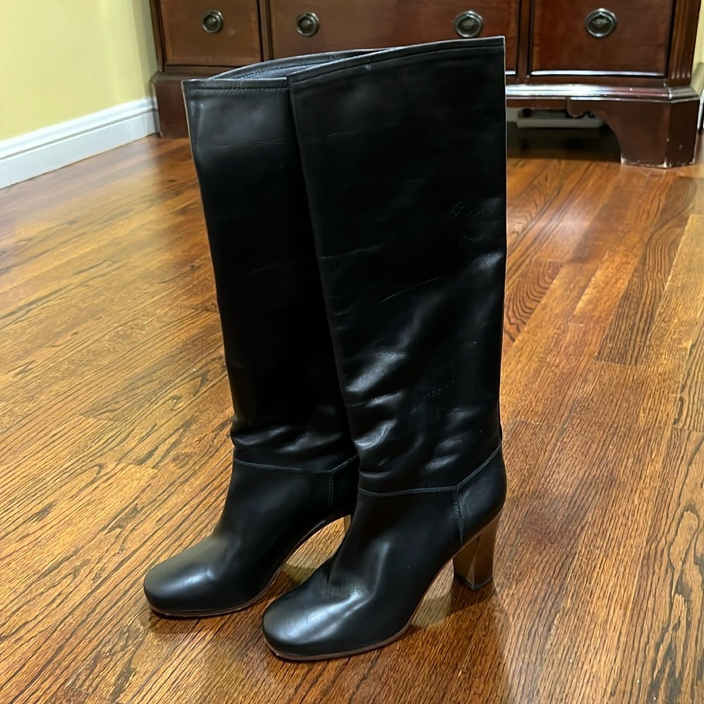 CELINE High Leather Heeled Boots! 👢